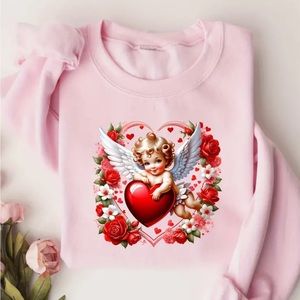Valentines angel crew neck sweater
